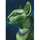 Раскладка Изумрудная кошка Алмазная вышивка мозаика Гранни