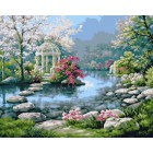 Японский сад 21692 Раскраска по номерам акриловыми красками Plaid