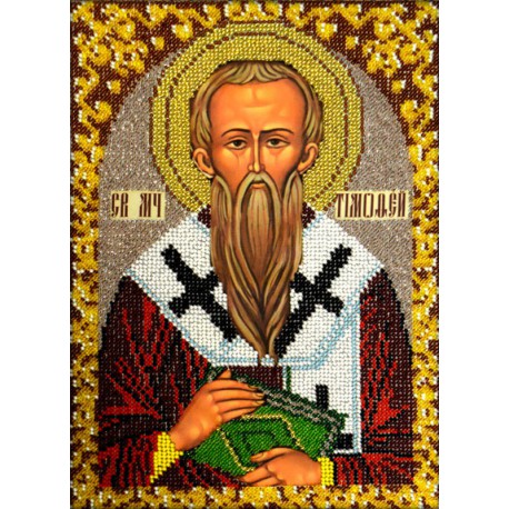 Святой Тимофей Набор для частичной вышивки бисером Вышиваем бисером