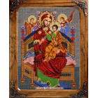Богородица Всецарица Набор для частичной вышивки бисером Вышиваем бисером