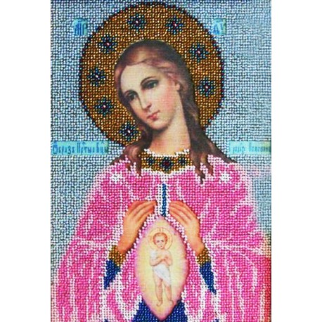 Богородица Помощница в родах Набор для частичной вышивки бисером Вышиваем бисером