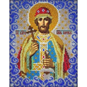 Святой Борис Набор для частичной вышивки бисером Вышиваем бисером