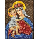 Мария с младенцем Набор для частичной вышивки бисером Вышиваем бисером