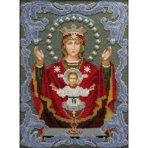 Богородица Неупиваемая чаша Набор для частичной вышивки бисером Вышиваем бисером
