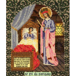 Богородица Целительница Набор для частичной вышивки бисером Вышиваем бисером