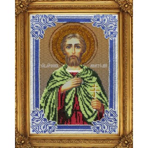 Святой Анатолий Набор для частичной вышивки бисером Вышиваем бисером
