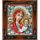 Казанская Богородица Набор для частичной вышивки бисером Вышиваем бисером