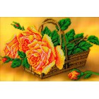 Розы в корзине Набор для частичной вышивки бисером Вышиваем бисером