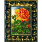 Цветущая роза Набор для частичной вышивки бисером Вышиваем бисером