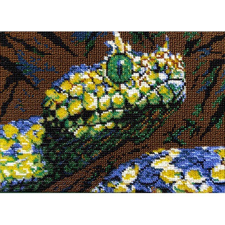Змея Набор для частичной вышивки бисером Вышиваем бисером