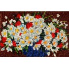 Полевые цветы Набор для частичной вышивки бисером Вышиваем бисером
