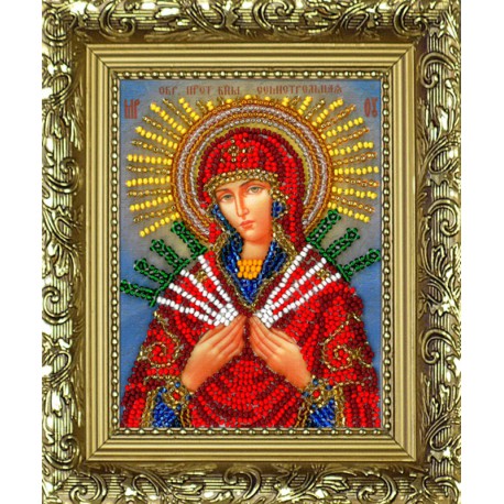 Богородица Семистрельная Набор для частичной вышивки бисером Вышиваем бисером