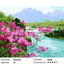 Бирюзовая река Раскраска картина по номерам на холсте Menglei