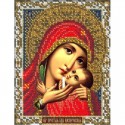 Богородица Касперовская Набор для частичной вышивки бисером Русская искусница