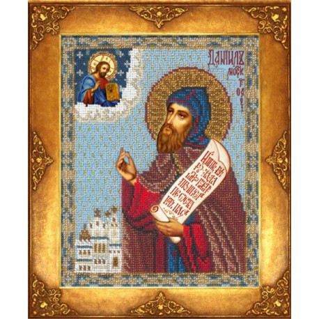 Святой Даниил Московский Набор для частичной вышивки бисером Русская искусница