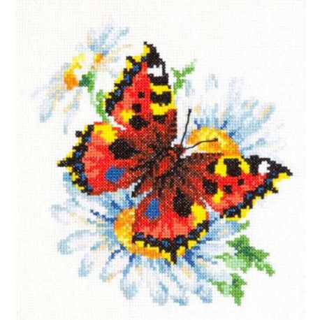 Бабочка и ромашка Набор для вышивания Чудесная игла