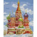 Храм Василия Блаженного Алмазная вышивка мозаика на подрамнике Белоснежка