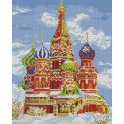 Храм Василия Блаженного Алмазная вышивка мозаика на подрамнике Белоснежка