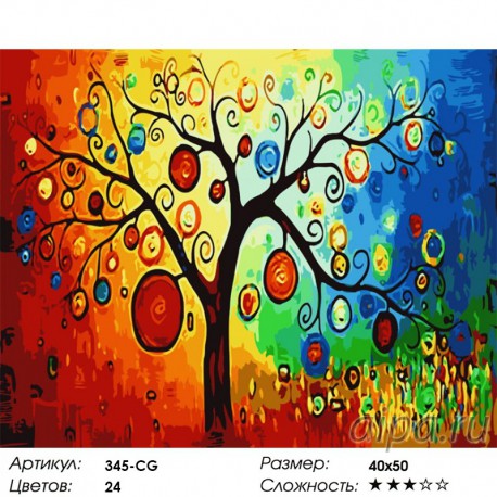 Сложность и количество цветов Древо желаний Раскраска картина по номерам акриловыми красками на холсте Белоснежка