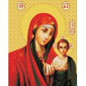 Икона Божией матери Казанская Алмазная вышивка мозаика на подрамнике Белоснежка