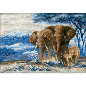 Слоны в саванне Набор для вышивания Риолис
