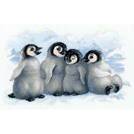 Забавные пингвины Набор для вышивания Риолис