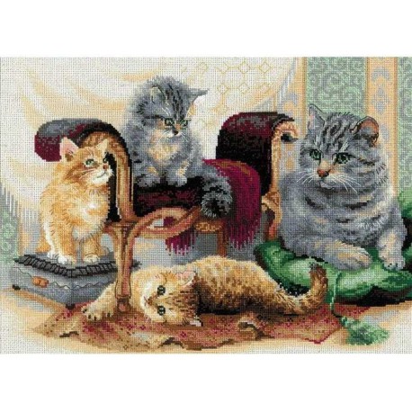 Кошачье семейство Набор для вышивания Риолис