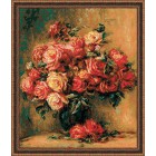 Букет роз по мотивам картины Пьера Огюста Ренуара Набор для вышивания Риолис