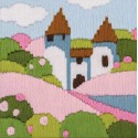 Розовый сад (длинный вертикальный стежок) Набор для вышивания Риолис