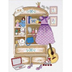 Шкафчик для девочки Набор для вышивания Риолис