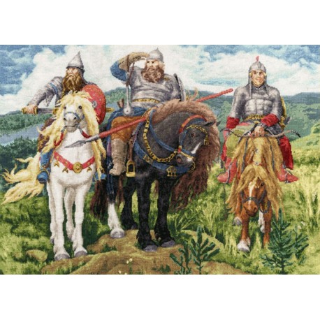 Три Богатыря Виктора Васнецова Набор для вышивания Золотое Руно