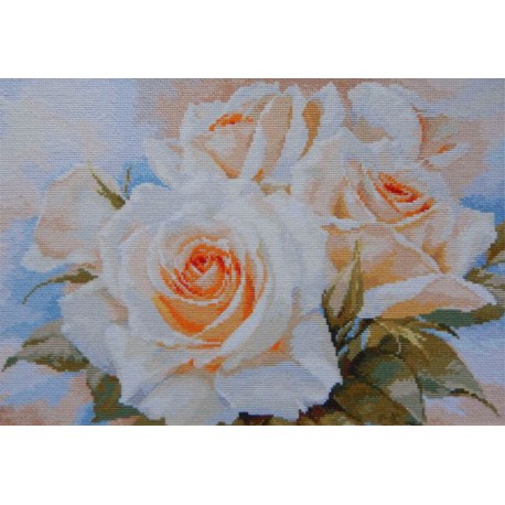Белые розы Набор для вышивания Алиса
