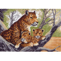 Гепард с малышами Ткань с рисунком Матренин посад