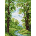 Лесной ручей Ткань с рисунком Матренин посад