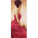 Дама в красном Канва с рисунком для вышивки Матренин посад