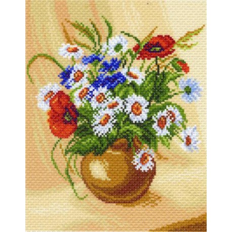 Букет полевых цветов Ткань с рисунком Матренин посад
