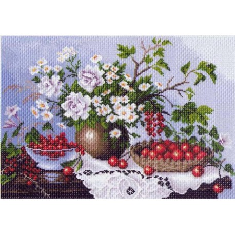 Натюрморт с ягодами Ткань с рисунком Матренин посад