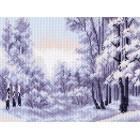 Зимний лес Ткань с рисунком Матренин посад