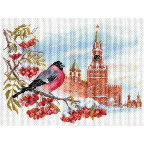 Московская зима Ткань с рисунком Матренин посад