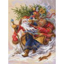 Дед Мороз Канва с рисунком для вышивки Матренин посад