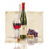 Вино и виноград Раскраска картина по номерам акриловыми красками на холсте