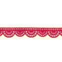 Кружевная красная ленточка Декоративный полупрозрачный скотч Stamperia
