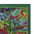 Фрагмент схемы выкладки крупно Кошка Поп-арт Алмазная мозаика на подрамнике Цветной