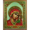 Фотография раскладки Казанская икона Божьей Матери Алмазная вышивка мозаика Цветной