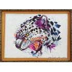 Леопард Алмазная мозаика на подрамнике Цветной