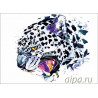 Леопард Алмазная мозаика на подрамнике Цветной