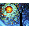 Ночное дерево Раскраска картина по номерам акриловыми красками на холсте
