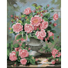 Розовые розы Раскраска по номерам ( Картина ) акриловыми красками на холсте Iteso