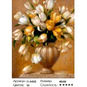 Золотистые тюльпаны Раскраска ( картина ) по номерам на холсте Iteso