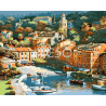 Городок в Италии Раскраска картина по номерам акриловыми красками на холсте Iteso